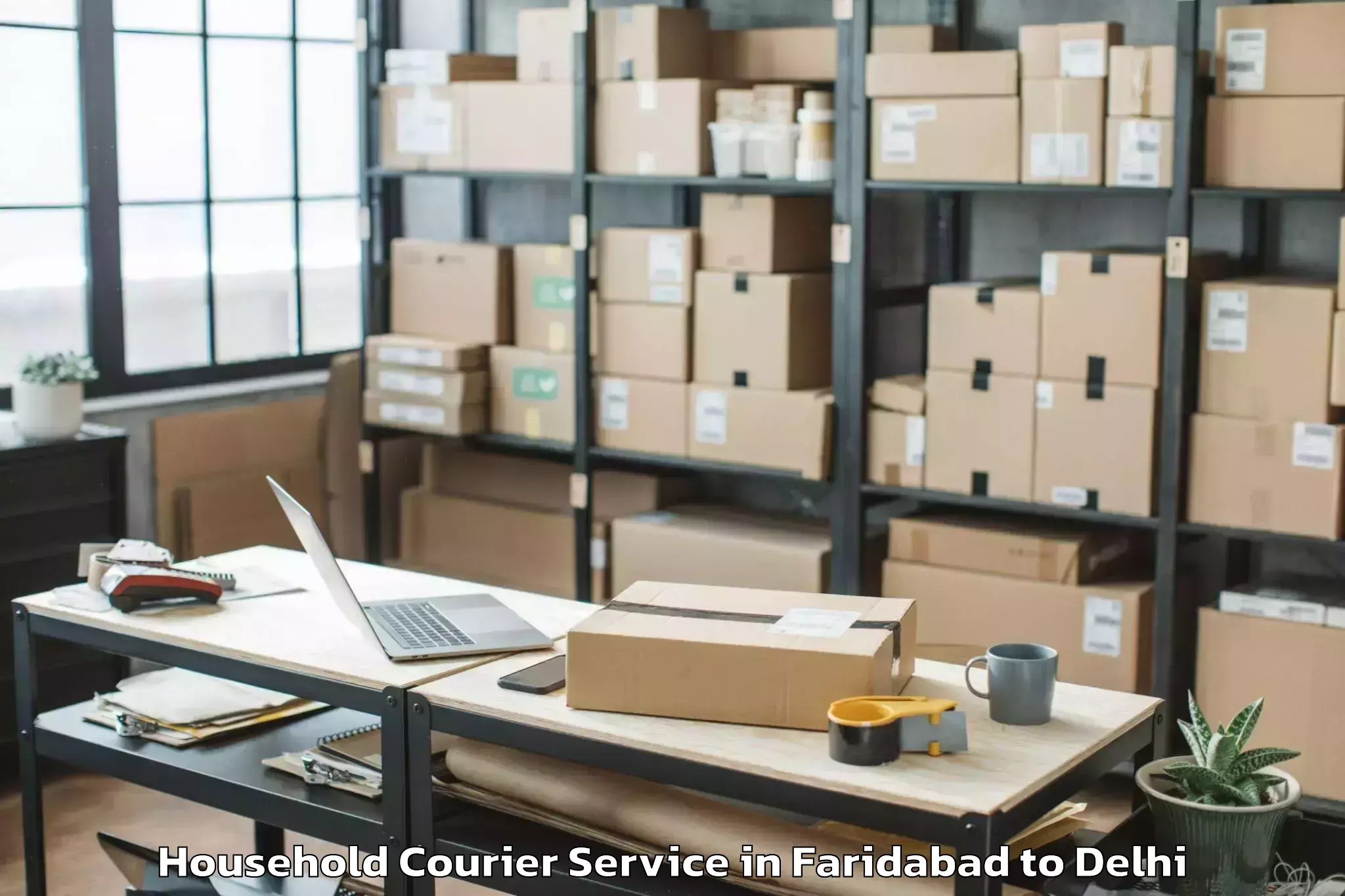 Trusted Faridabad to Pacific Mall Tagore Garden Household Courier